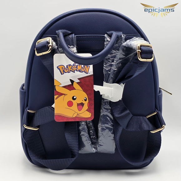 Pokemon Eevee Witch Halloween Pumpkin Blue Mini Backpack Bag New - Picture 5 of 5